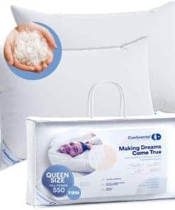 Almohadas de plumas de lujo Continental Bedding tamaño