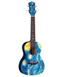 Ukelele Luna Estrellada de 4 Cuerdas-Concierto con Funda