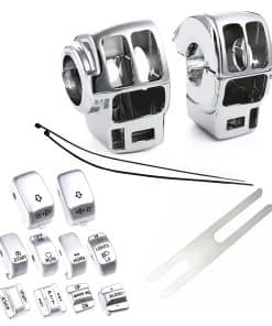 Cubiertas de Carcasa de Interruptores Cromados para Harley