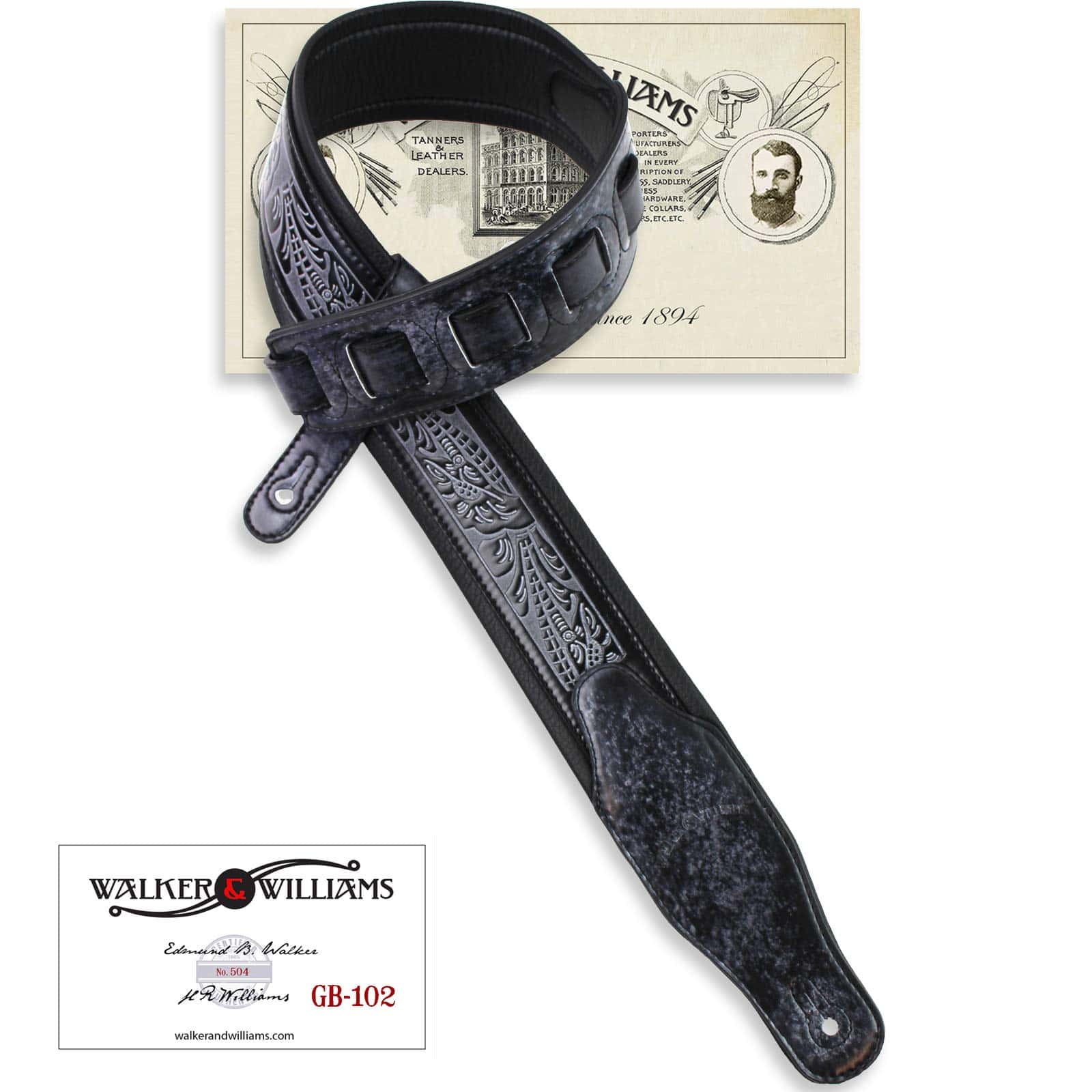 Correa de guitarra acústica o eléctrica Walker & Williams