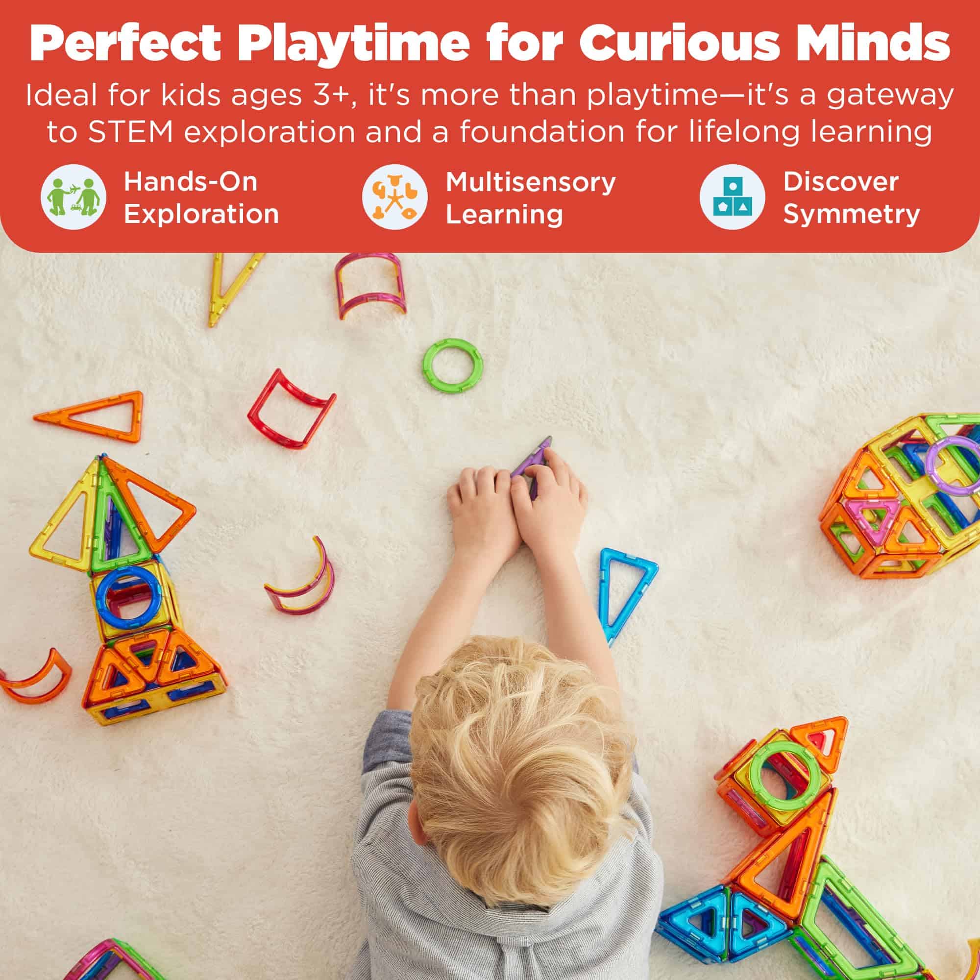 MAGFORMERS Super Triangle 12 Piezas Colores del Arcoiris, - Imagen 5