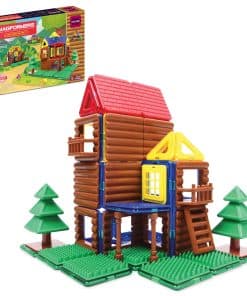 Magformers Log House 87PC Set | Juego de Bloques de