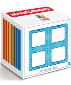 MAGFORMERS Super Square 12 Piezas Colores del Arco Iris,