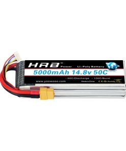 Batería Lipo HRB 4S 5000mAh 14.8V 50C XT60 RC Batería