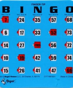 Cartas de Bingo Regal de Punta de Dedo con Ventanas