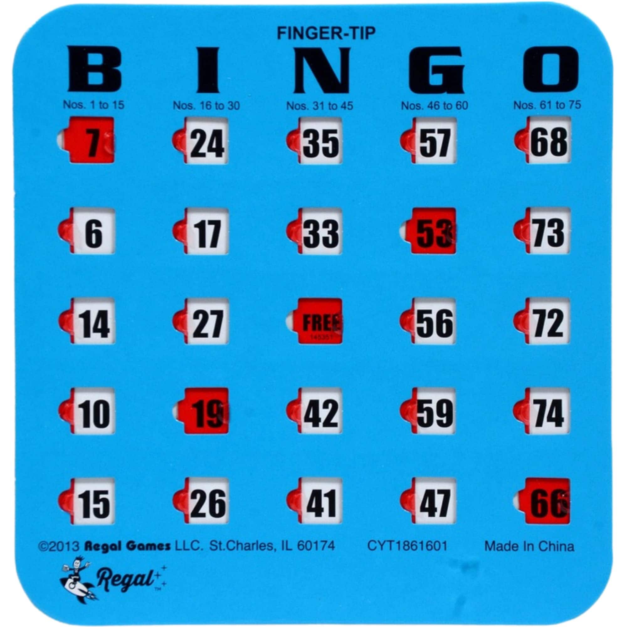 Tarjetas de Bingo Regal con Ventanas Deslizantes - Juego de