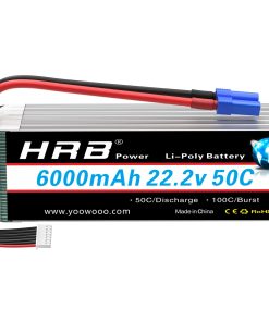 Batería Lipo HRB 6S 6000mAh con Conector EC5 50C-100C 22.2V