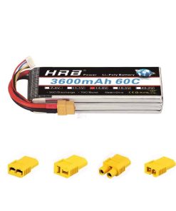 Batería LiPo HRB 4S 3600mAh 14.8V 60C con Conector XT60