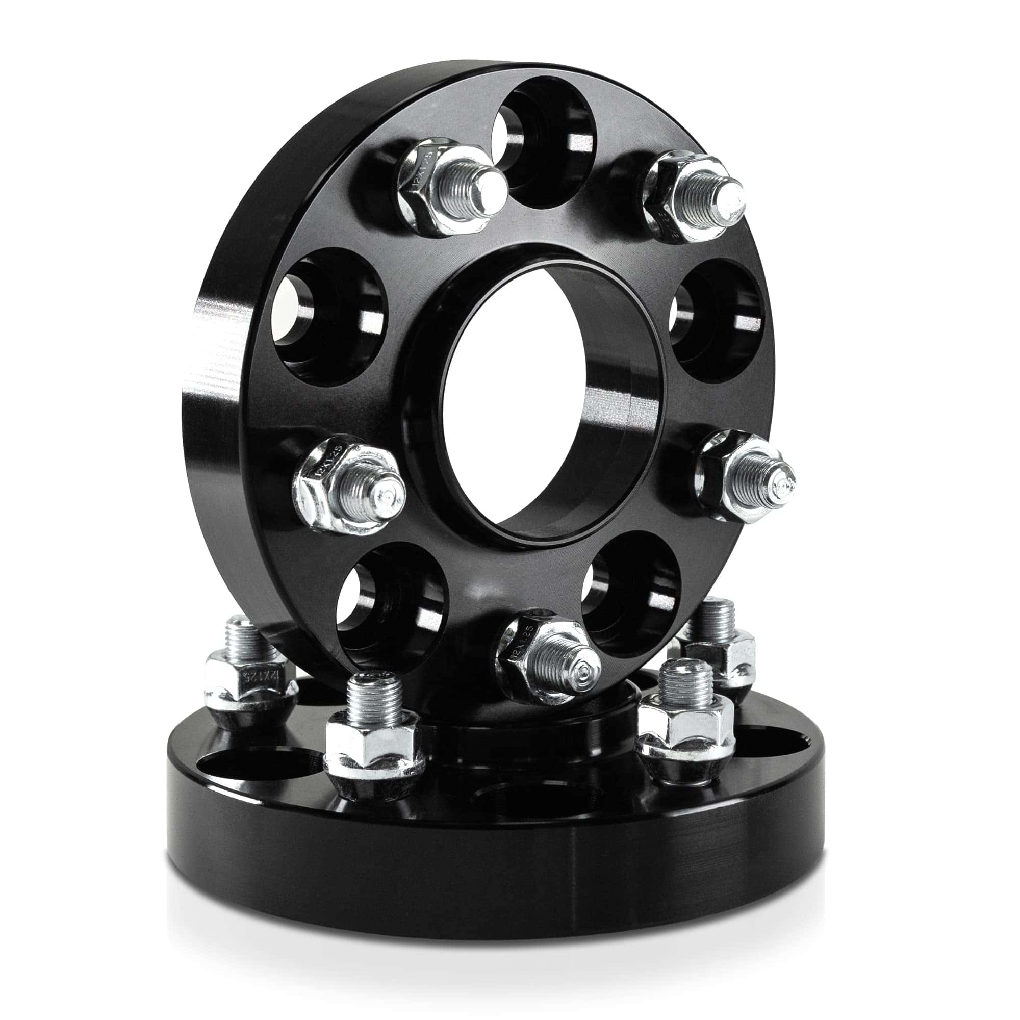 Adaptadores de rueda negros de 25mm 5x100 a 5x114.3