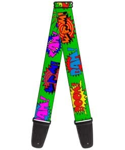 Correa de Guitarra Efectos de Sonido Verde Multi Color de 2