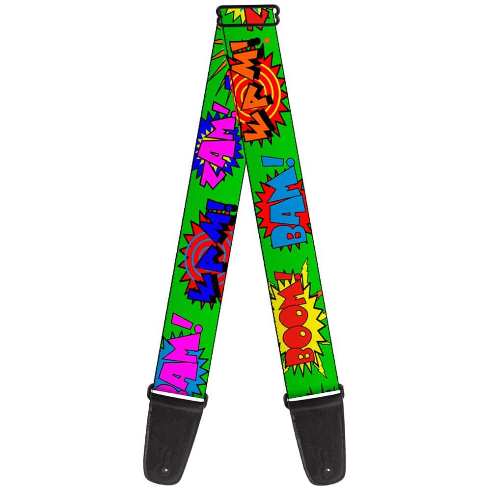 Correa de Guitarra Efectos de Sonido Verde Multi Color de 2