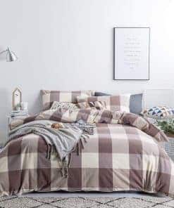 SUSYBAO 100% Funda de Edredón de Algodón Lavado King Juego