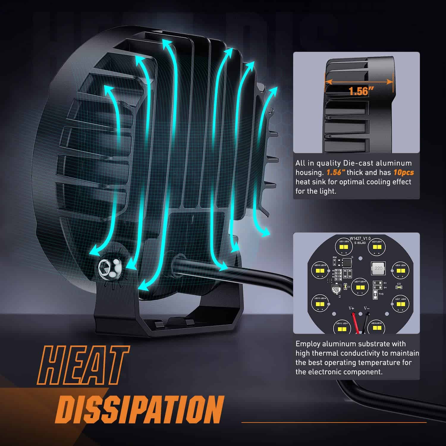 Nilight 2PCS 4Inch Led Pods Redondos 3370LM Luz de Trabajo - Imagen 8