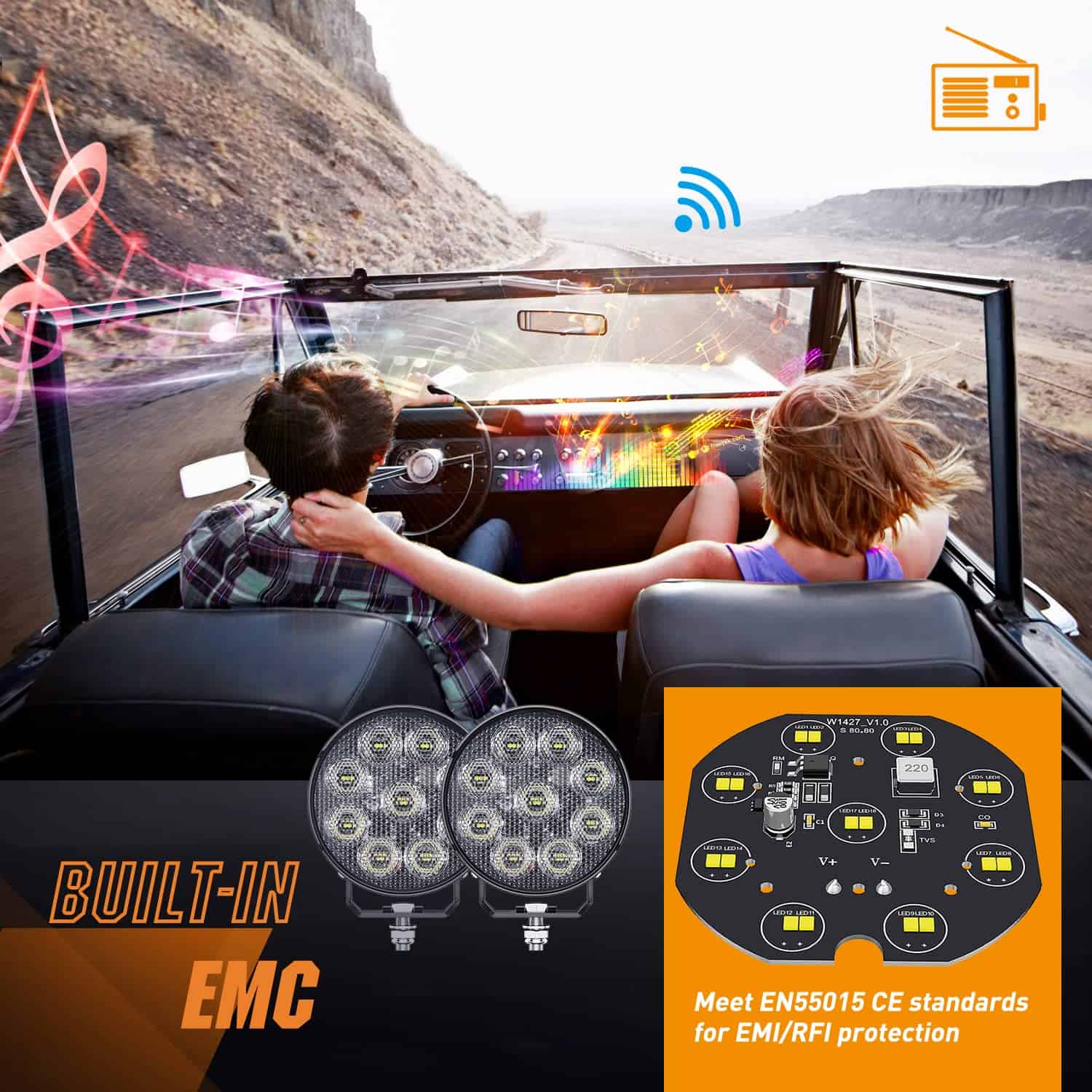 Nilight 2PCS 4Inch Led Pods Redondos 3370LM Luz de Trabajo - Imagen 7