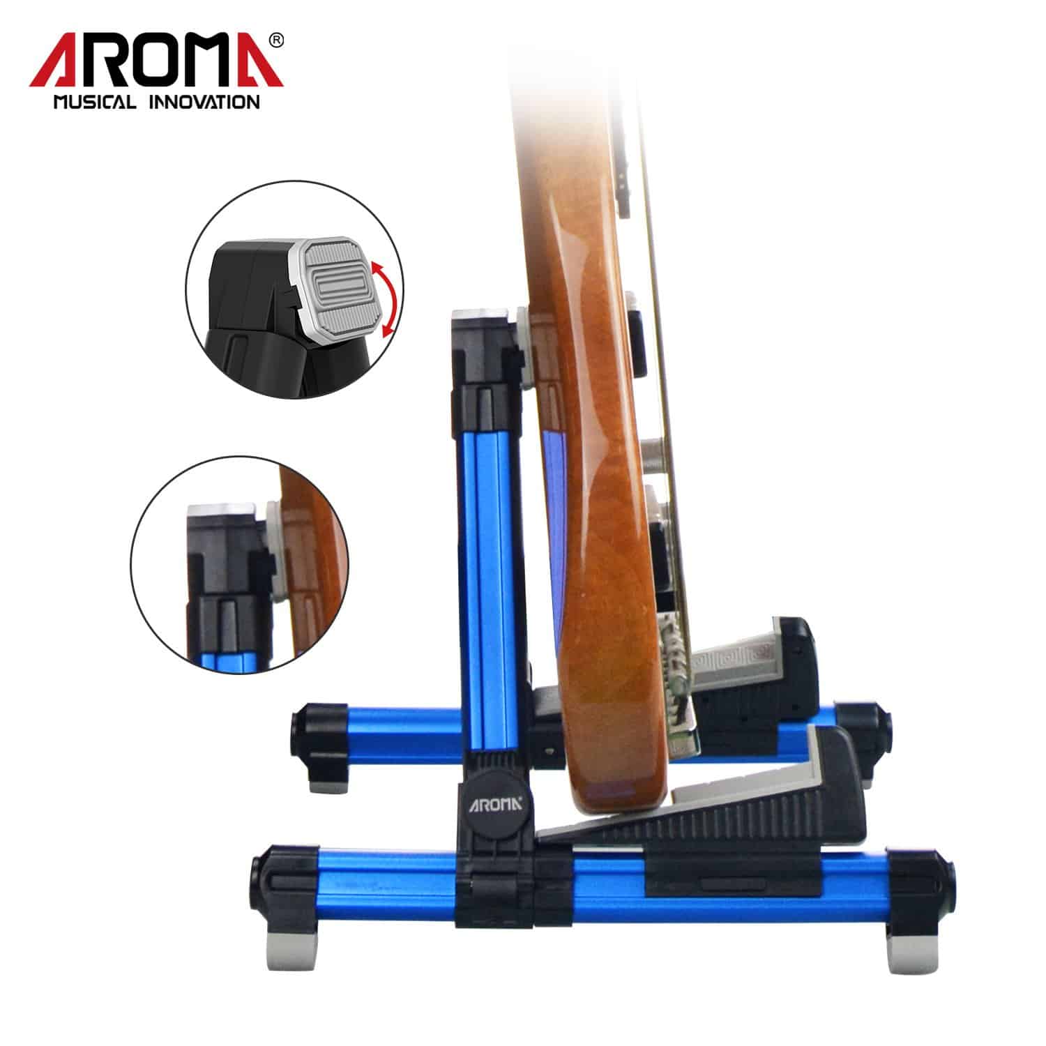 Soporte de guitarra - Soporte de suelo plegable de aluminio - Imagen 5