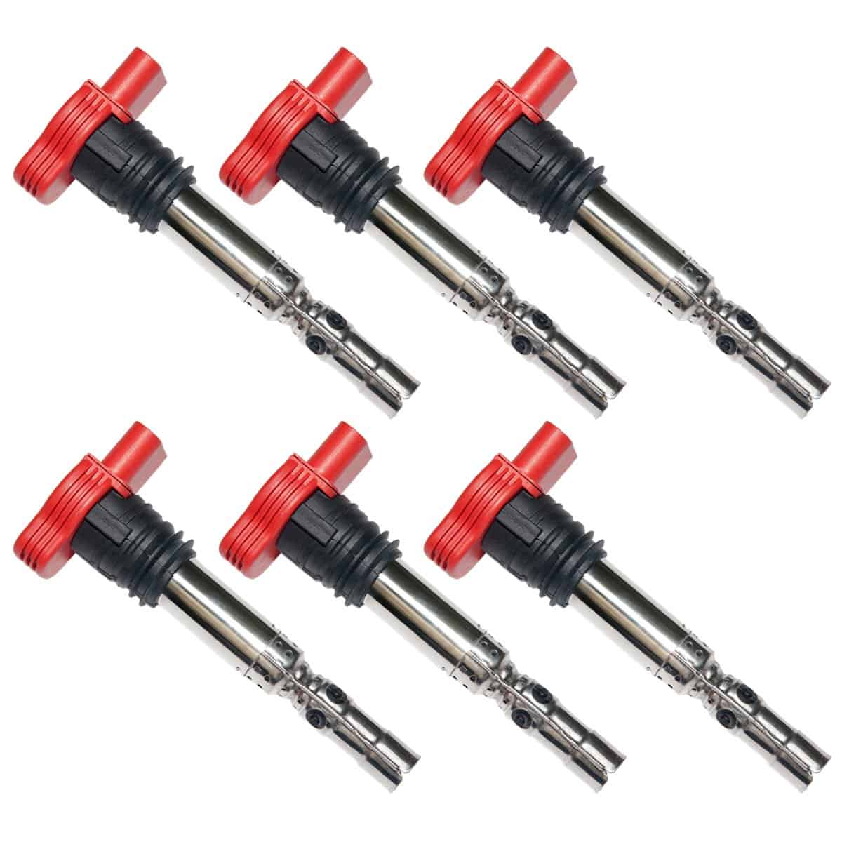 MAS Juego de 6 Bobinas de Encendido Compatible con Audi