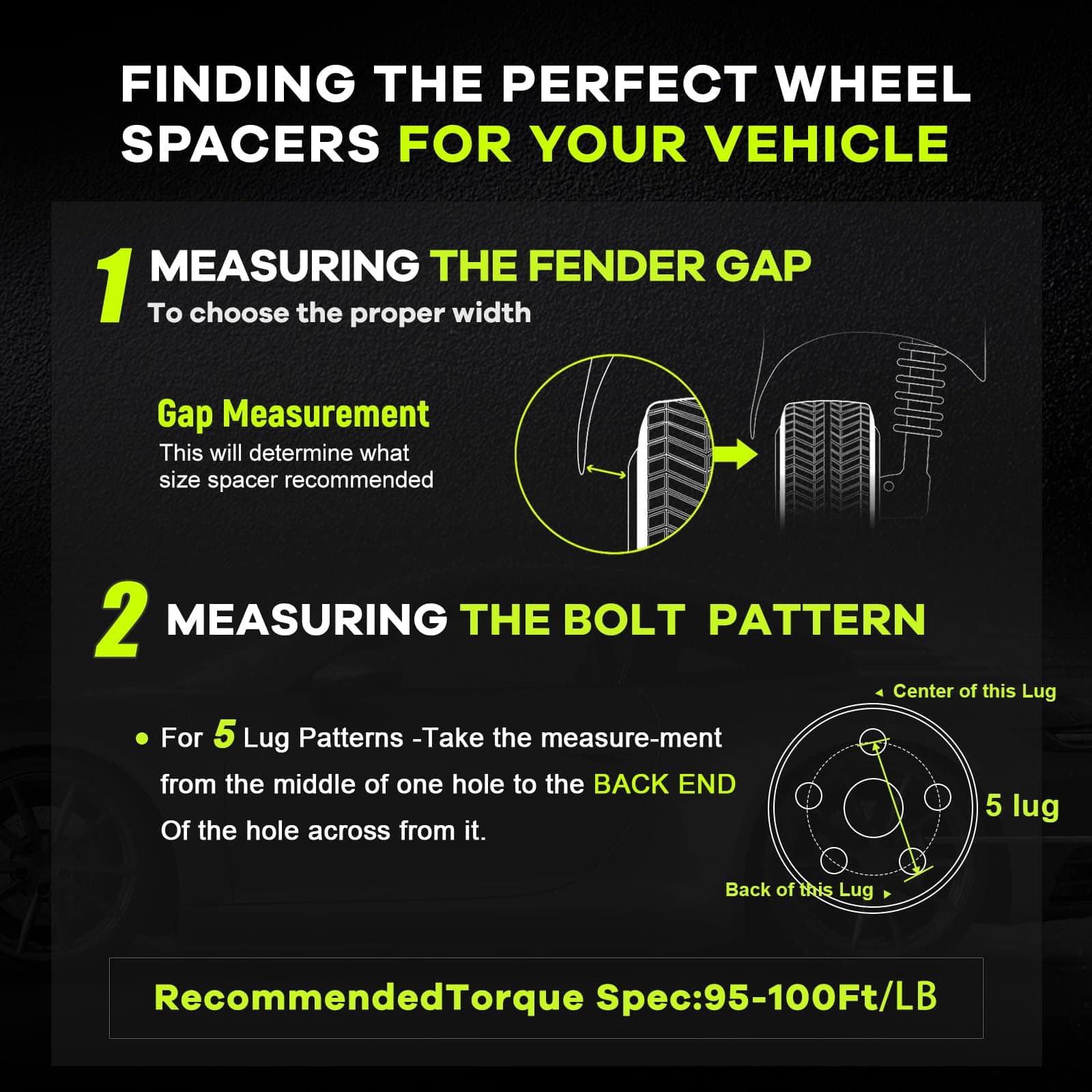 4 Piezas de Espaciadores de Rueda Centrada en Cubo de 1.0" - Imagen 7