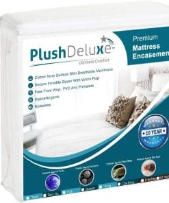 Protector de colchón con cierre impermeable a prueba de