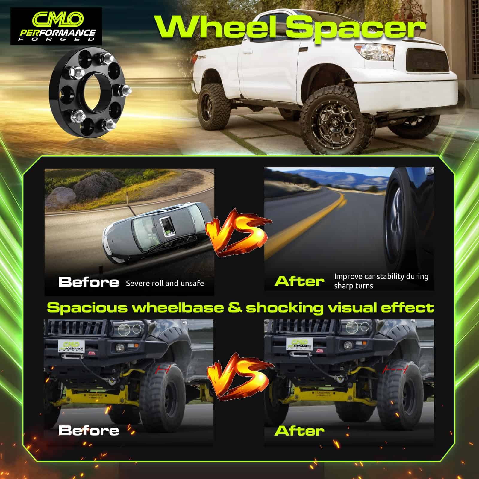 Separadores de rueda céntricos de buje negro de - Imagen 6