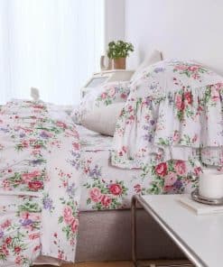 Juego de sábanas Queen's House Romantic Roses 4 piezas
