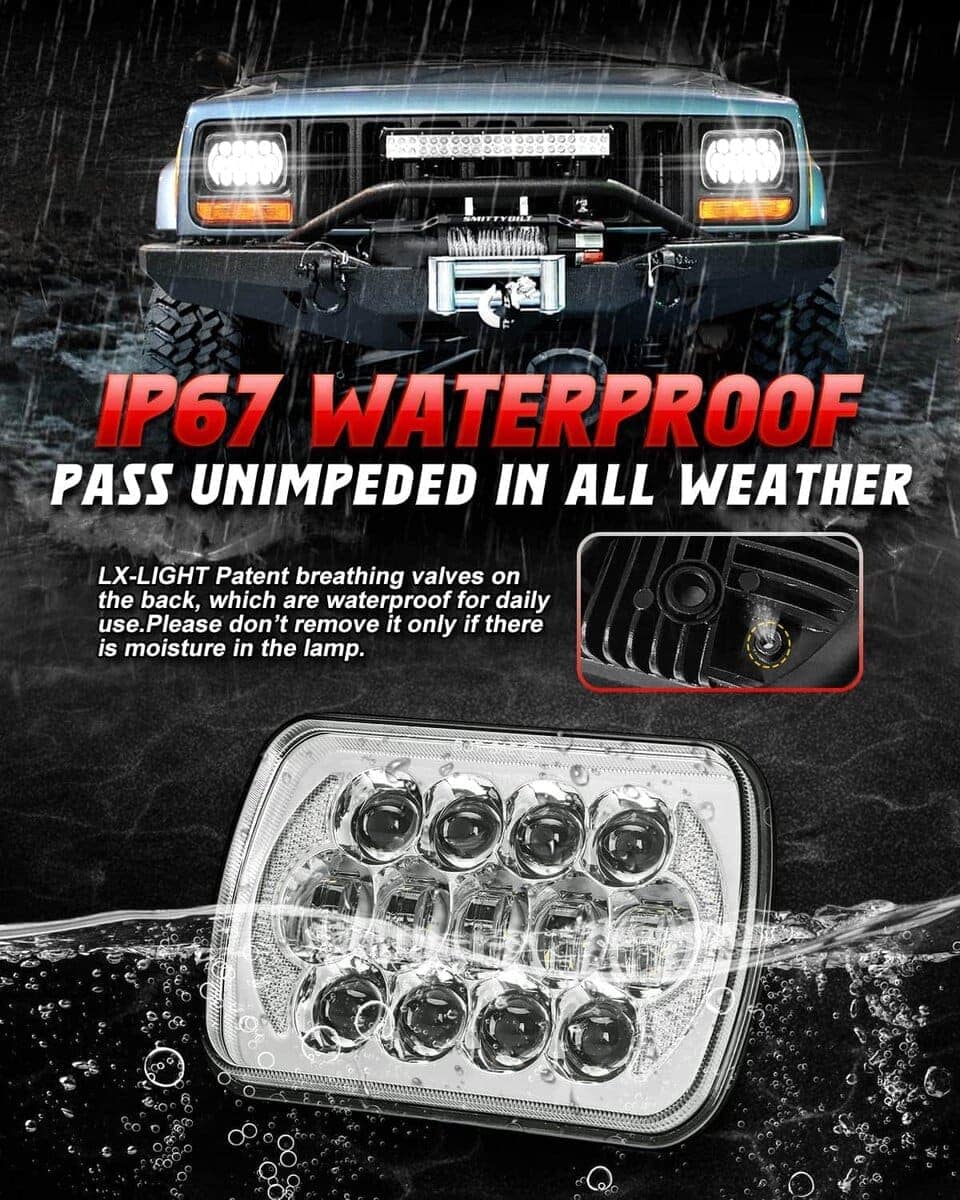 Faros LED rectangulares 5''X7'' 7''X6'' 105W compatibles - Imagen 7