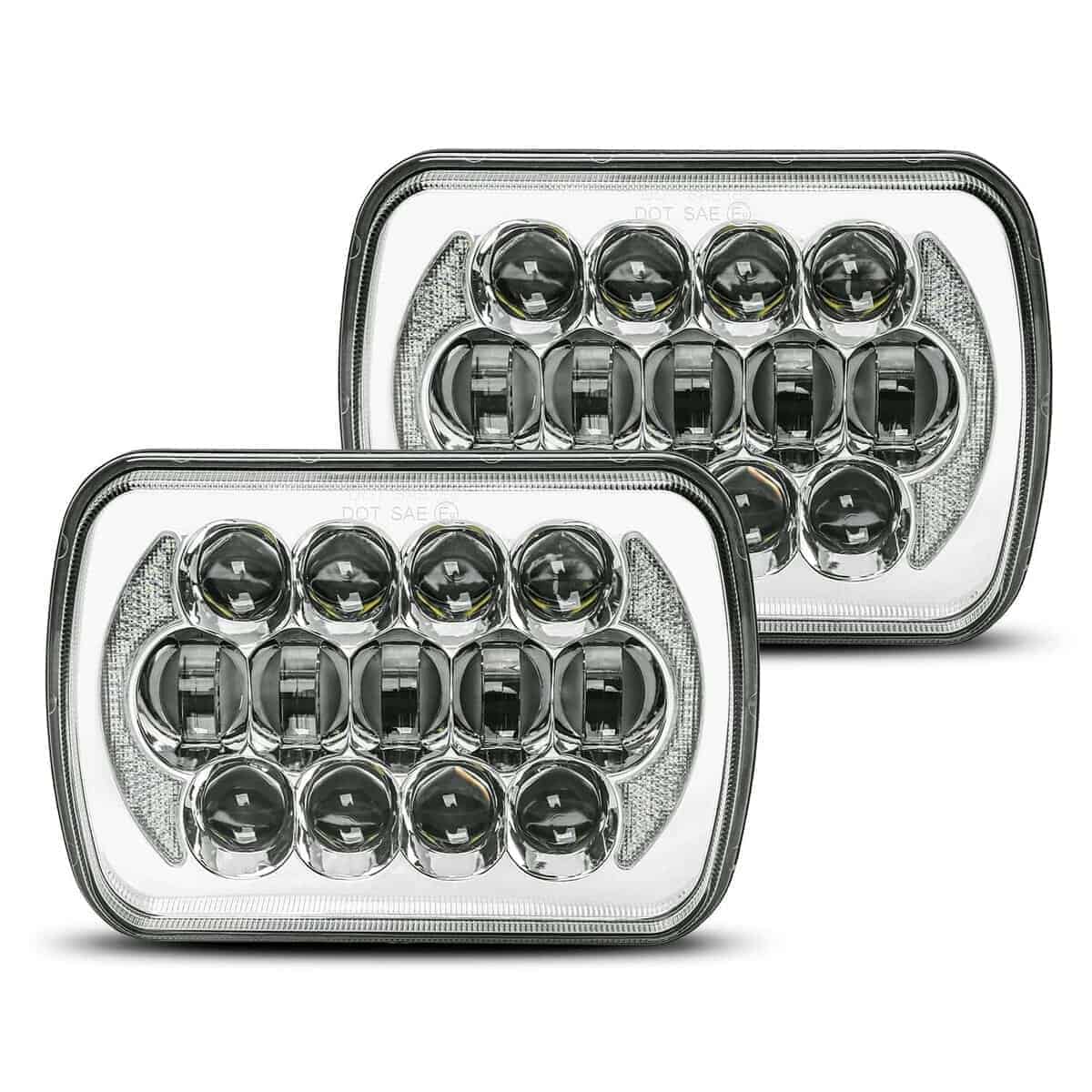 Faros LED rectangulares 5''X7'' 7''X6'' 105W compatibles