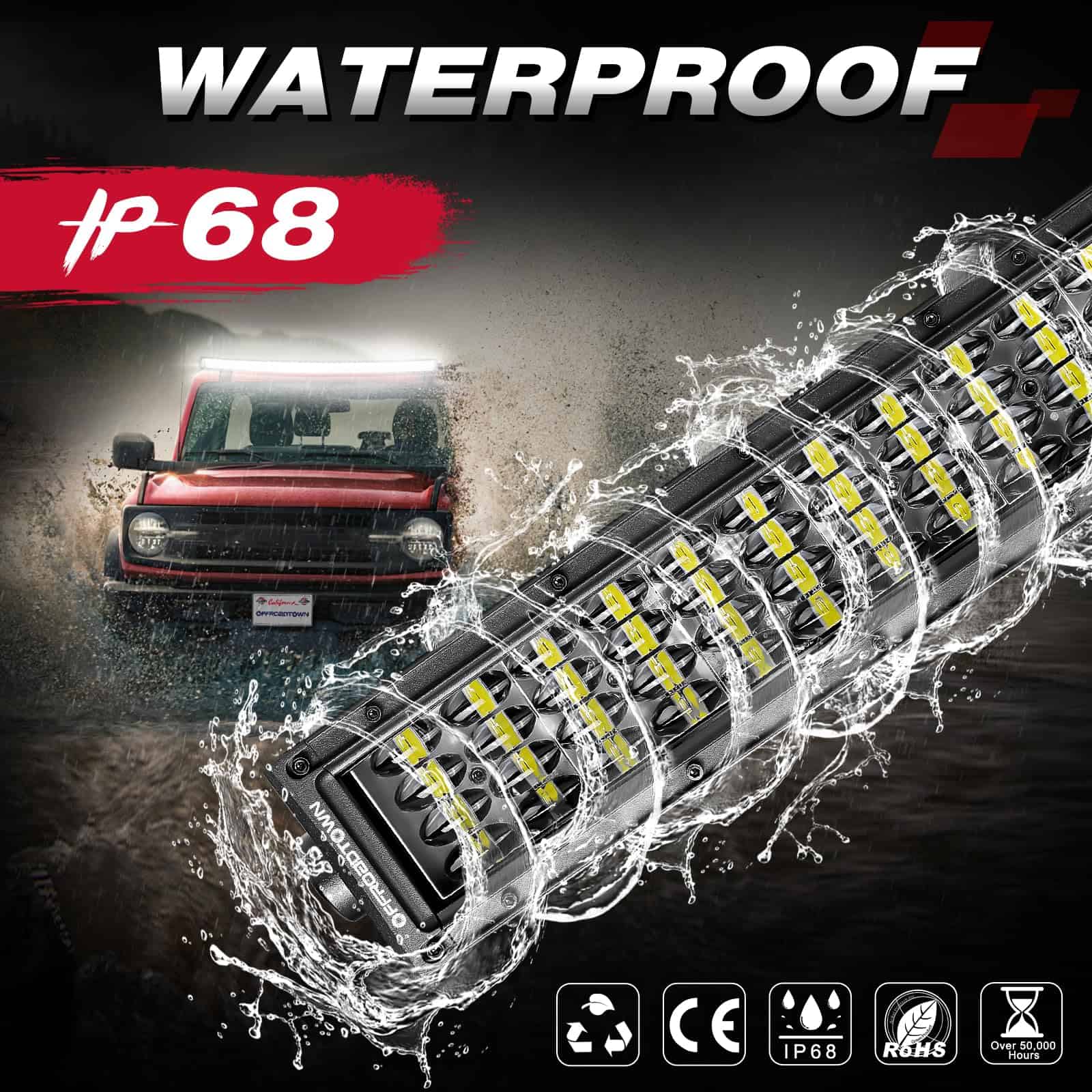 50 pulgadas Barra de Luz Curva, OFFROADTOWN 768W Luces LED - Imagen 5