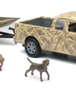 Camioneta de caza con lancha Jon y remolque