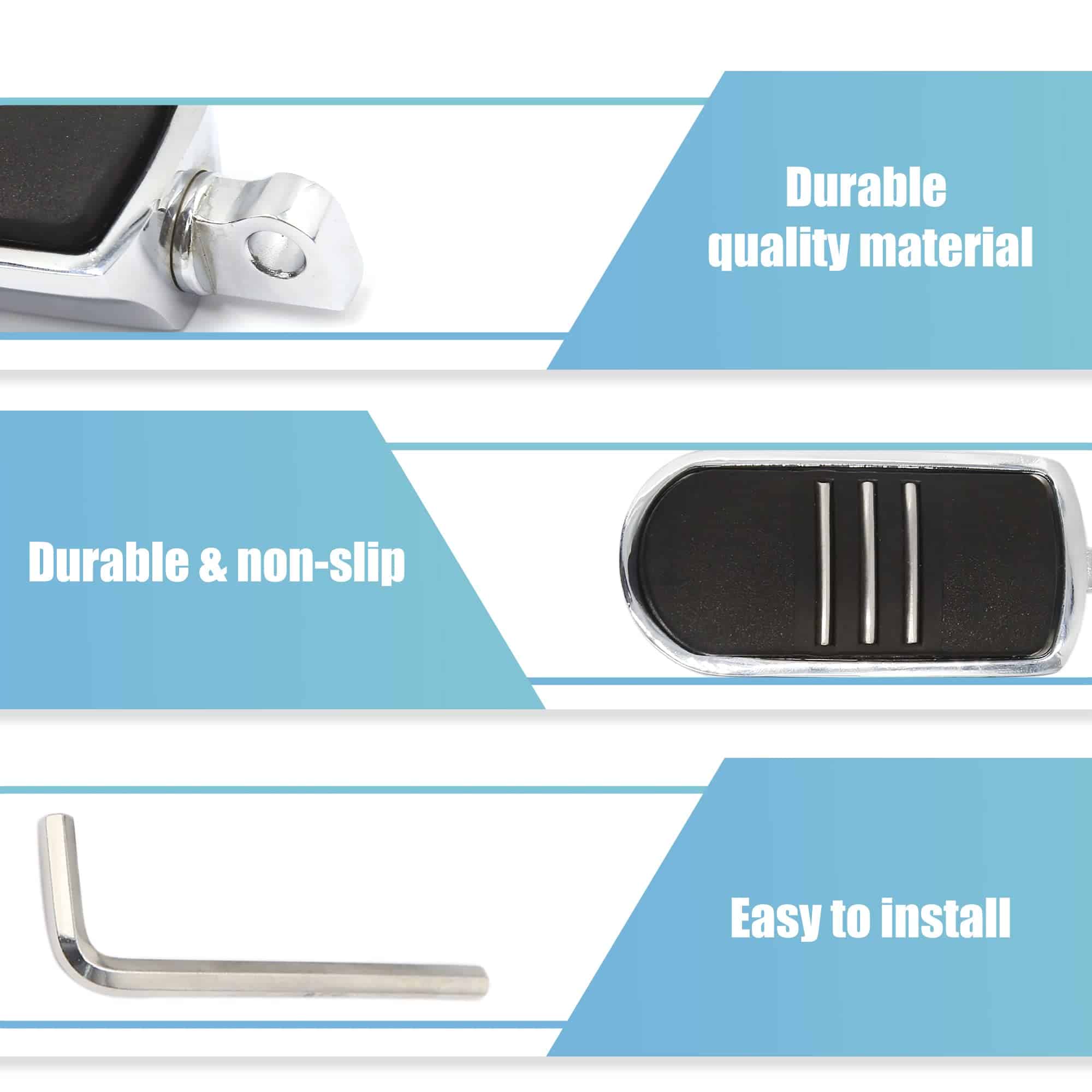 1 Par 10.3mm de Aluminio Motocicleta Rearsets Juego Trasero - Imagen 5