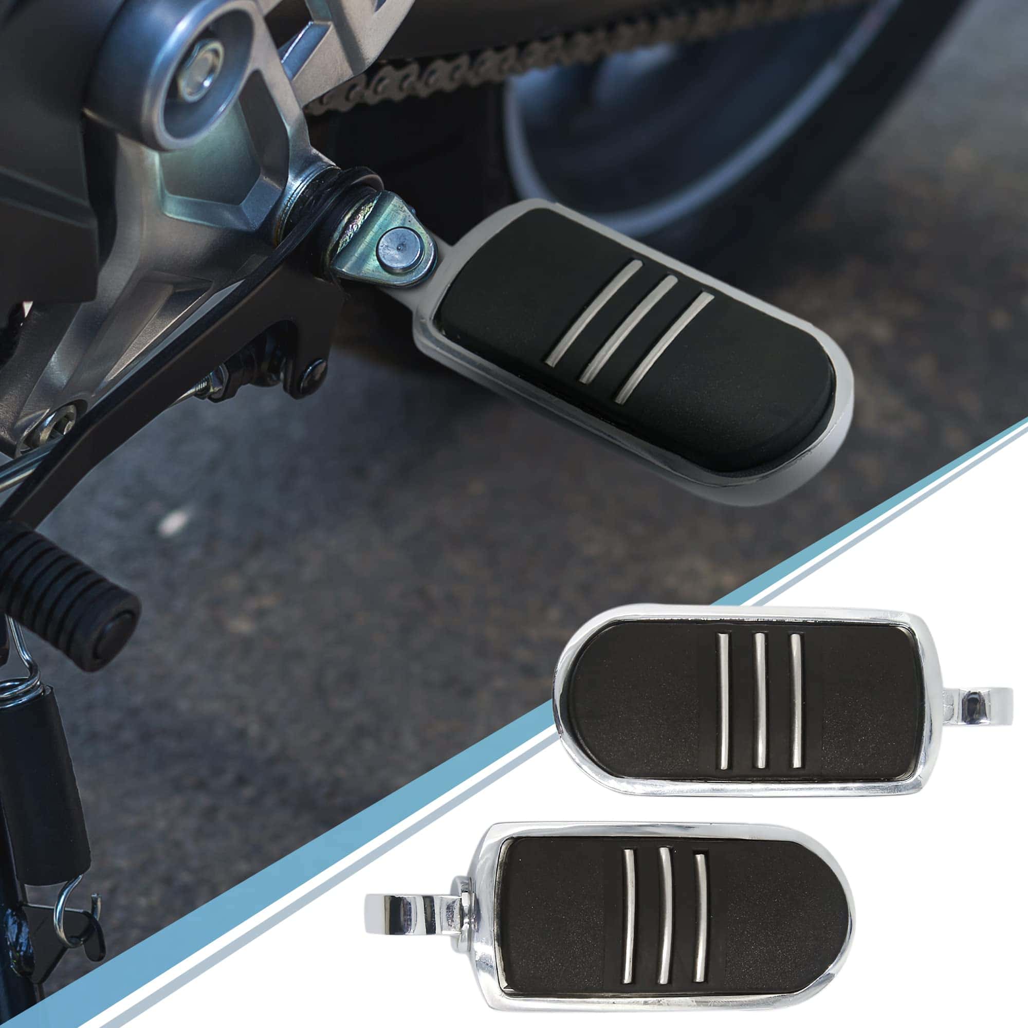 1 Par 10.3mm de Aluminio Motocicleta Rearsets Juego Trasero - Imagen 4