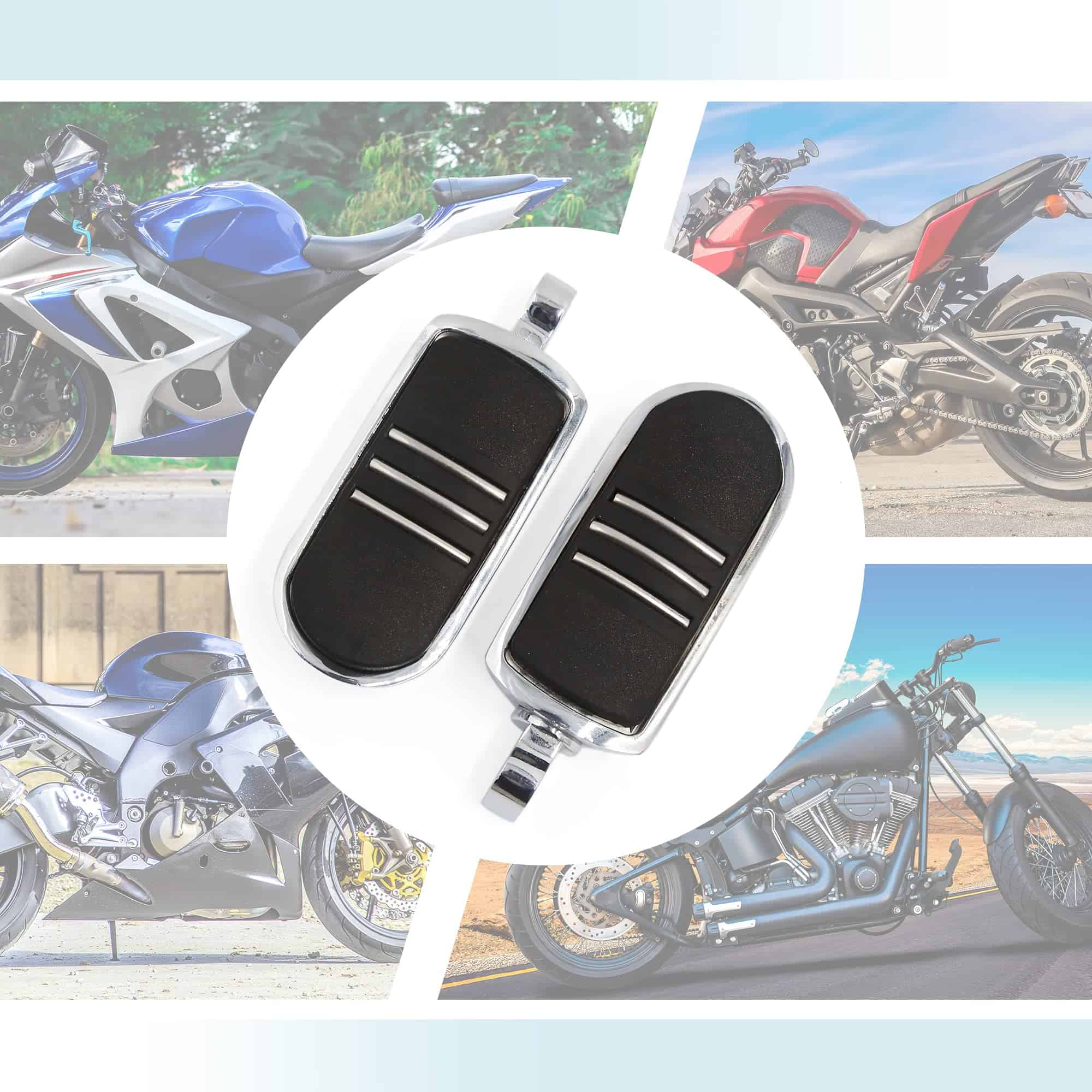 1 Par 10.3mm de Aluminio Motocicleta Rearsets Juego Trasero - Imagen 6