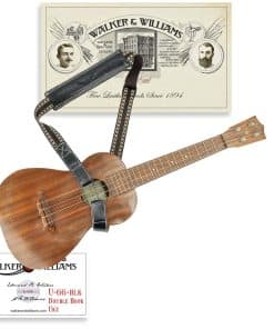 Correa de Ukelele Walker & Williams U-66-BLK negra de doble