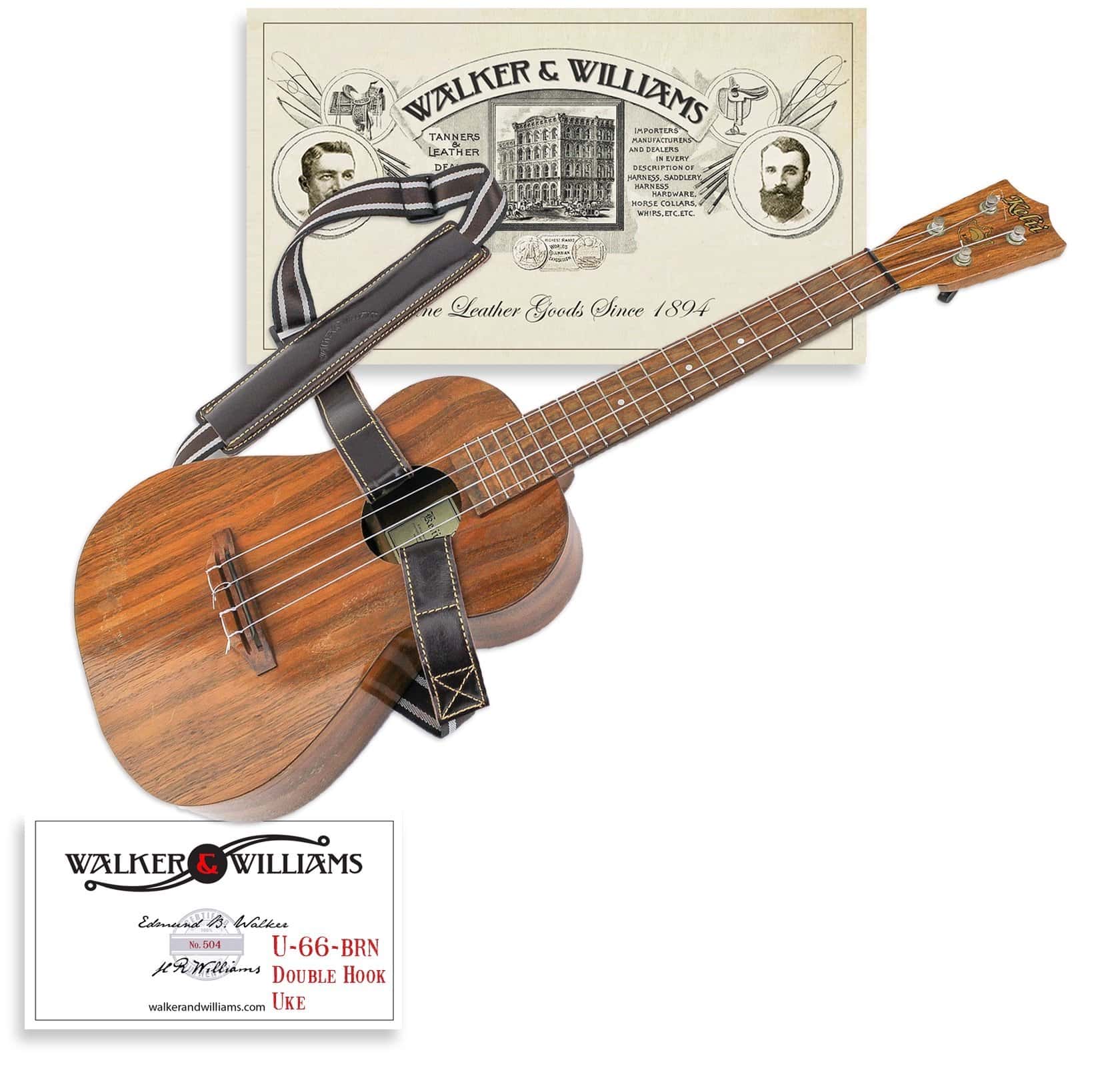 Correa de Hombro para Ukulele Walker & Williams U-66-BRN de