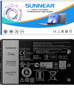 Batería de Repuesto SUNNEAR J7HTX 34Wh para Tablet Laptop