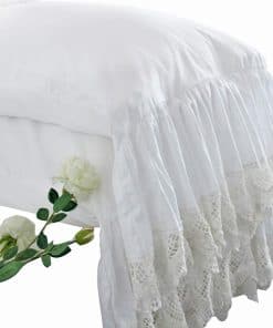 Funda de Almohada Blanca Queen's House Vintage estilo