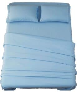 Juego de sábanas SONORO KATE de microfibra -Azul Lago