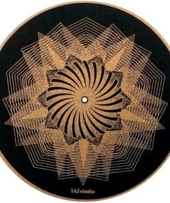 Tapete giratorio de corcho para un mejor soporte de sonido