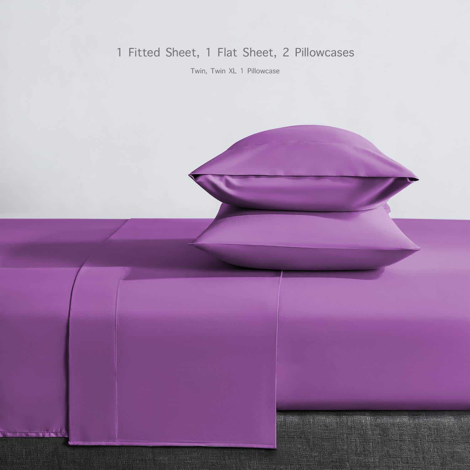 Set de sábanas de microfibra cepillada BASIC CHOICE, - Imagen 3