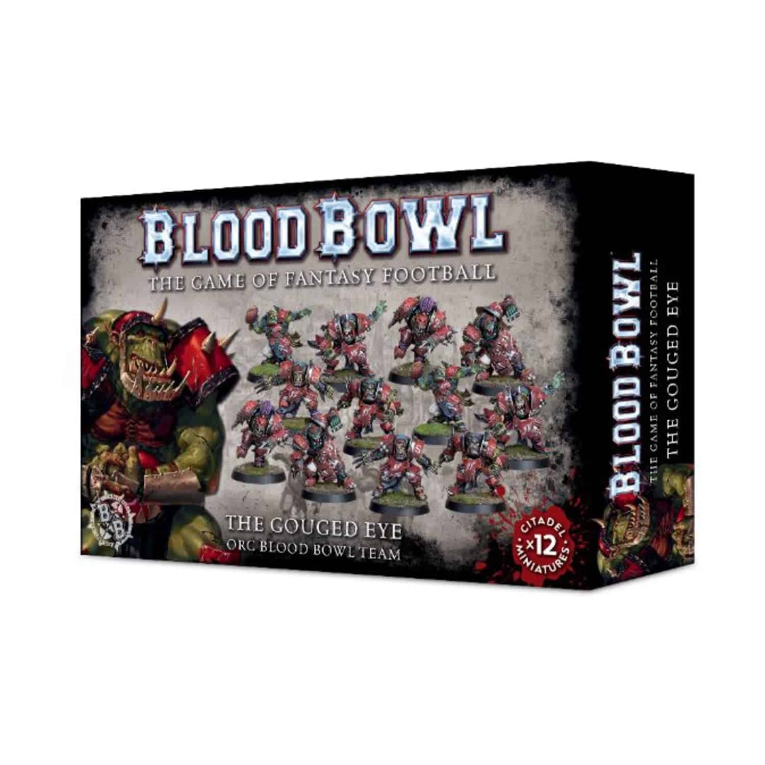 Juego de Blood Bowl de los Orcos del Ojo Atravesado de