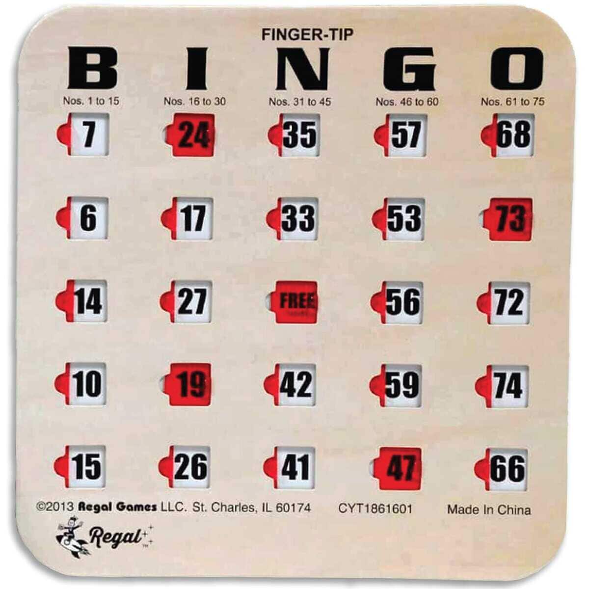 Baraja de Bingo Regal con Ventanas Deslizantes - Juego de