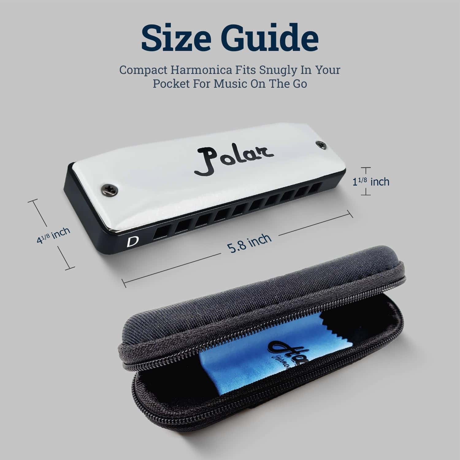 Armonica Diatónica Polar en Sol - 10 Hoyos 20 Notas, - Imagen 3