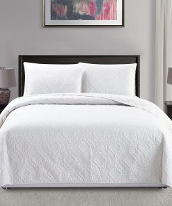 Colcha de cama con textura de diamante para Full/Queen,