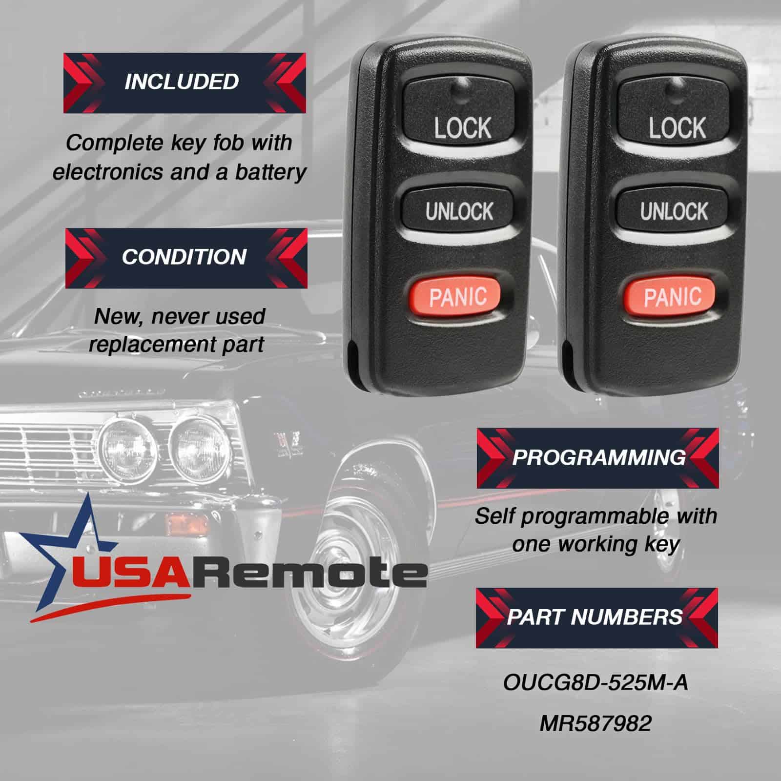 Control remoto de llave de coche sin llave para Mitsubishi - Imagen 4