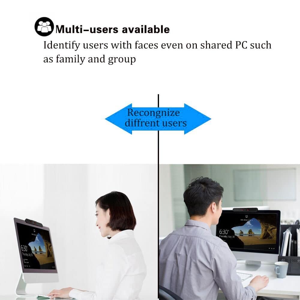 Cámara USB con reconocimiento facial KAYSUDA para Windows - Imagen 5
