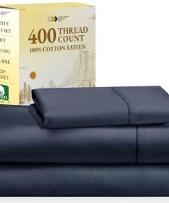 Juego de sábanas California Design Den 100% -Azul polvorient