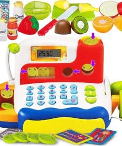 Caja registradora de juguete FUNERICA con escáner,
