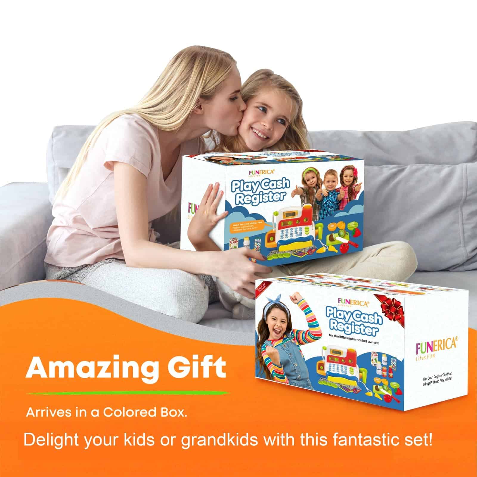 Caja registradora de juguete FUNERICA con escáner, - Imagen 7