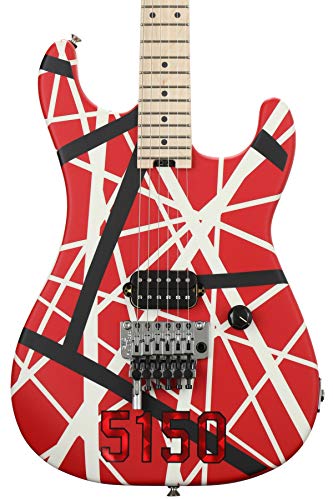 Guitarra Eléctrica EVH Striped Series 5150 - Roja, Negra y
