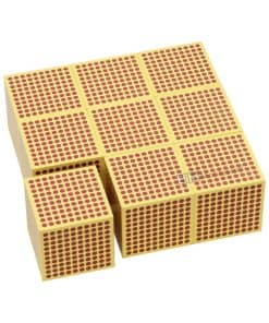 Cubos Montessori de Madera de 9 Unidades