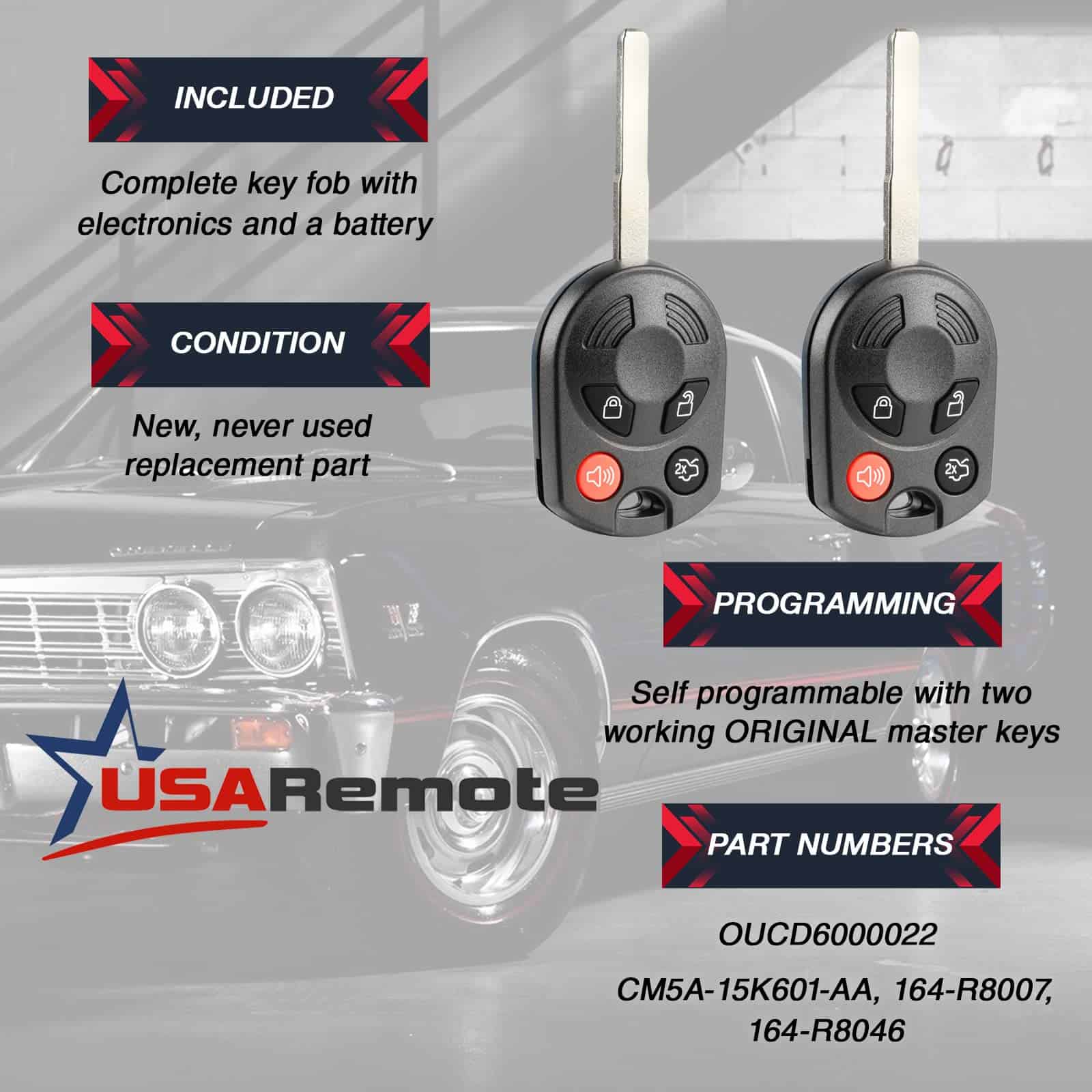 Control Remoto de Entrada sin Llave para Ford Transit Focus - Imagen 4